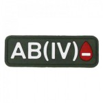 Патч ПВХ "Группа крови" AB (IV) Rh- (25х72 мм) / Олива / арт.19403 [STICH PROFI]